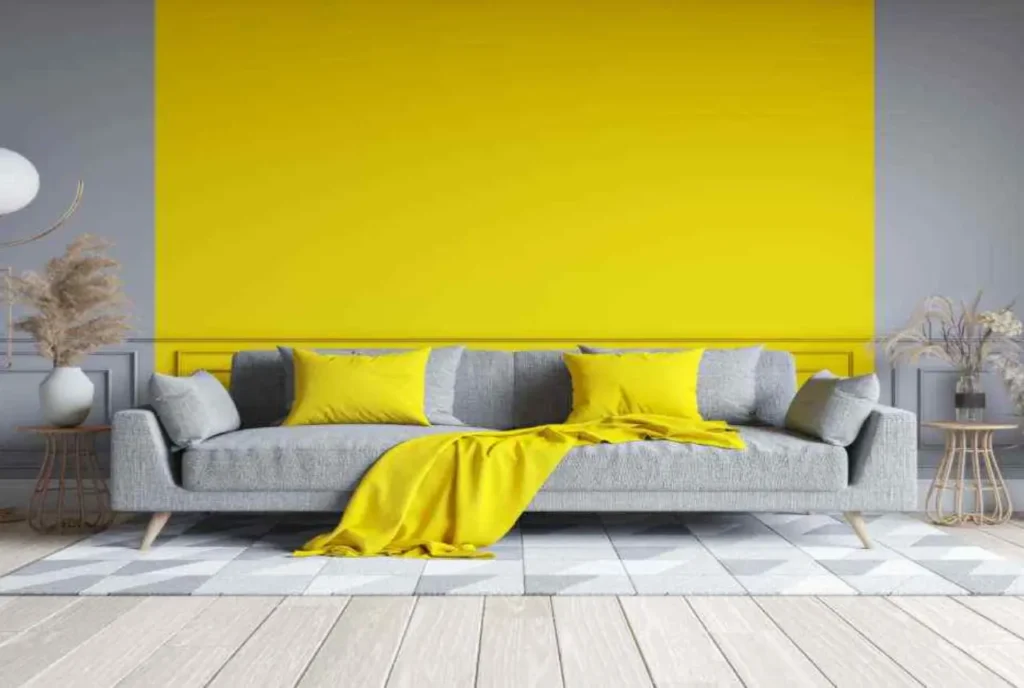 Dramatic Charcoal Gray and Mustard Yellow