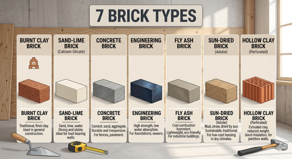 7 Brick Types Used in Building 